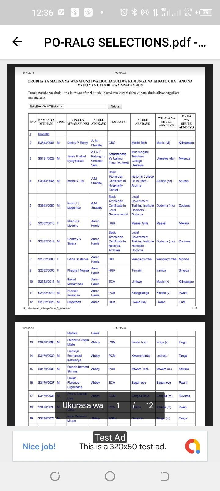 Selection Form Five 2023