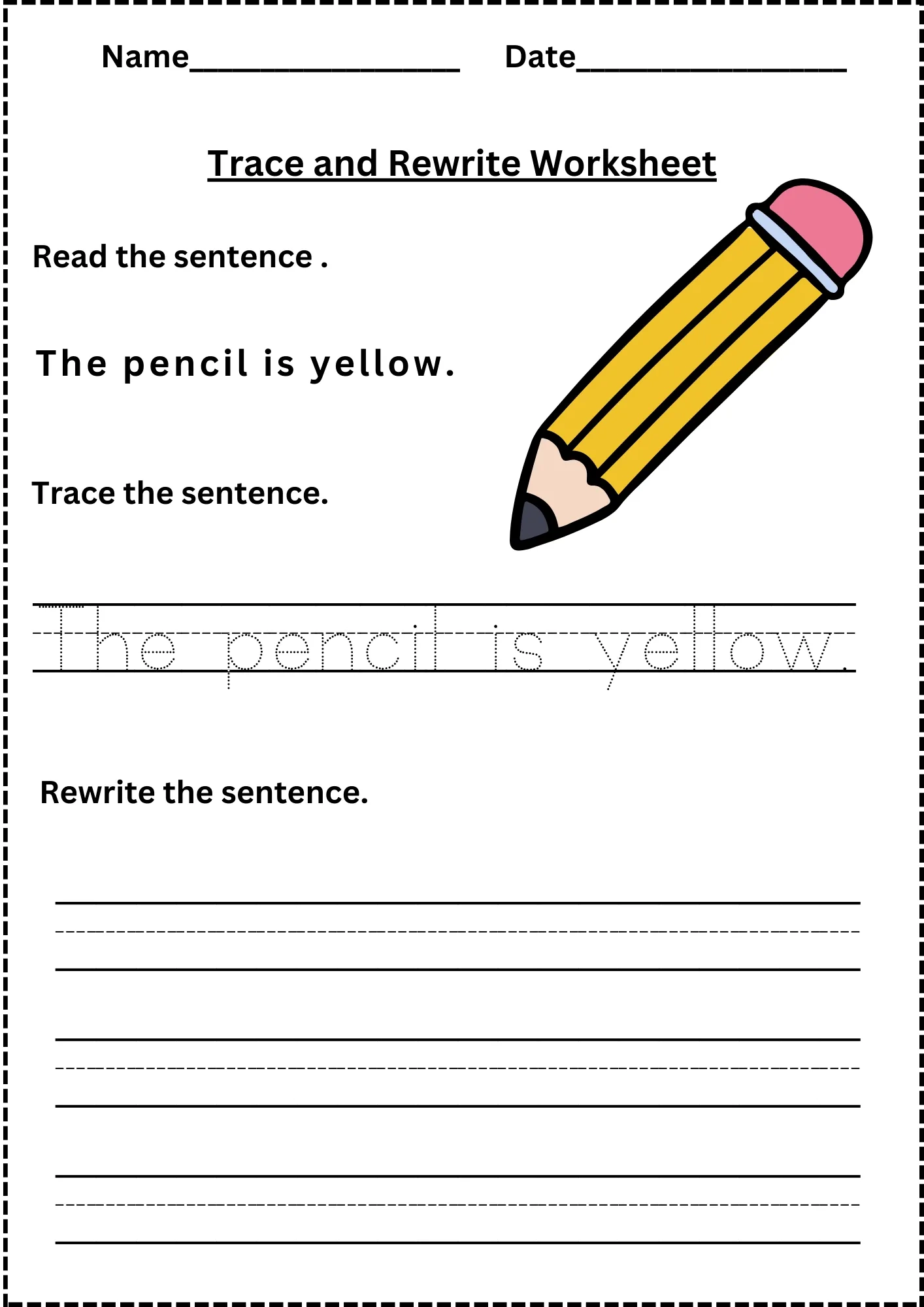 sentence writing worksheets free printables