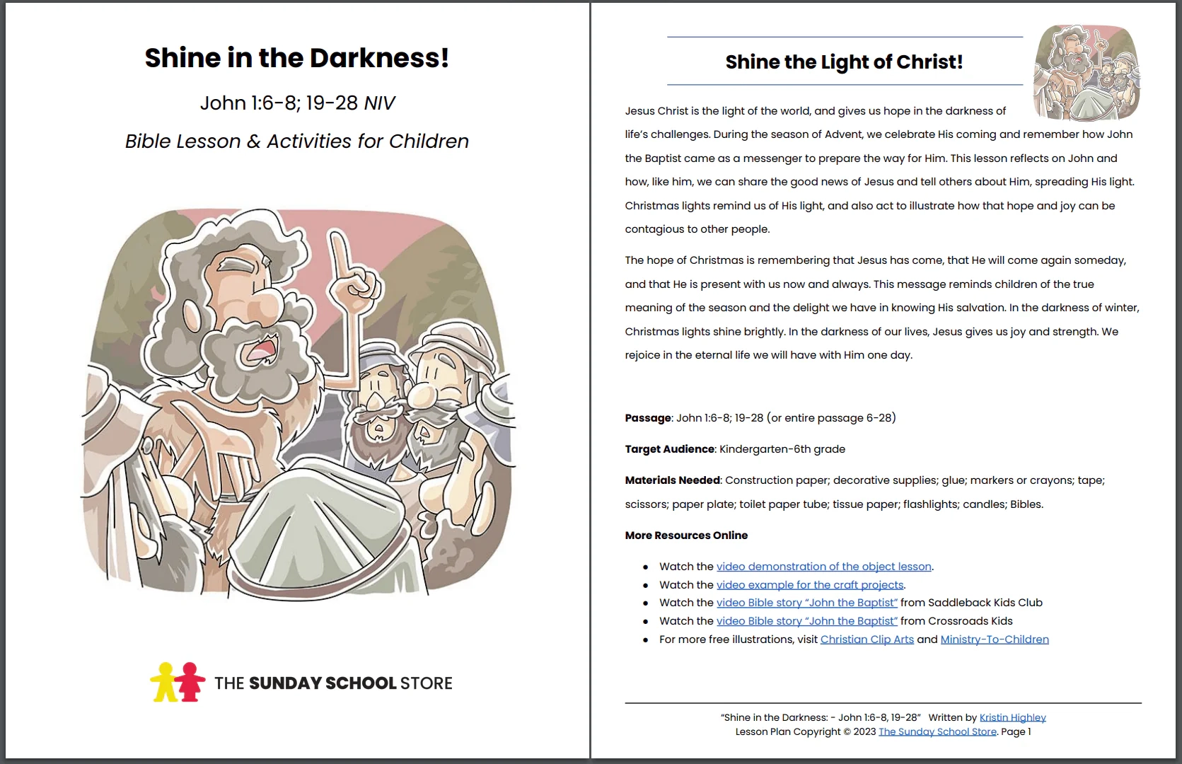 Free Printable Children's Bible Lessons Kjv