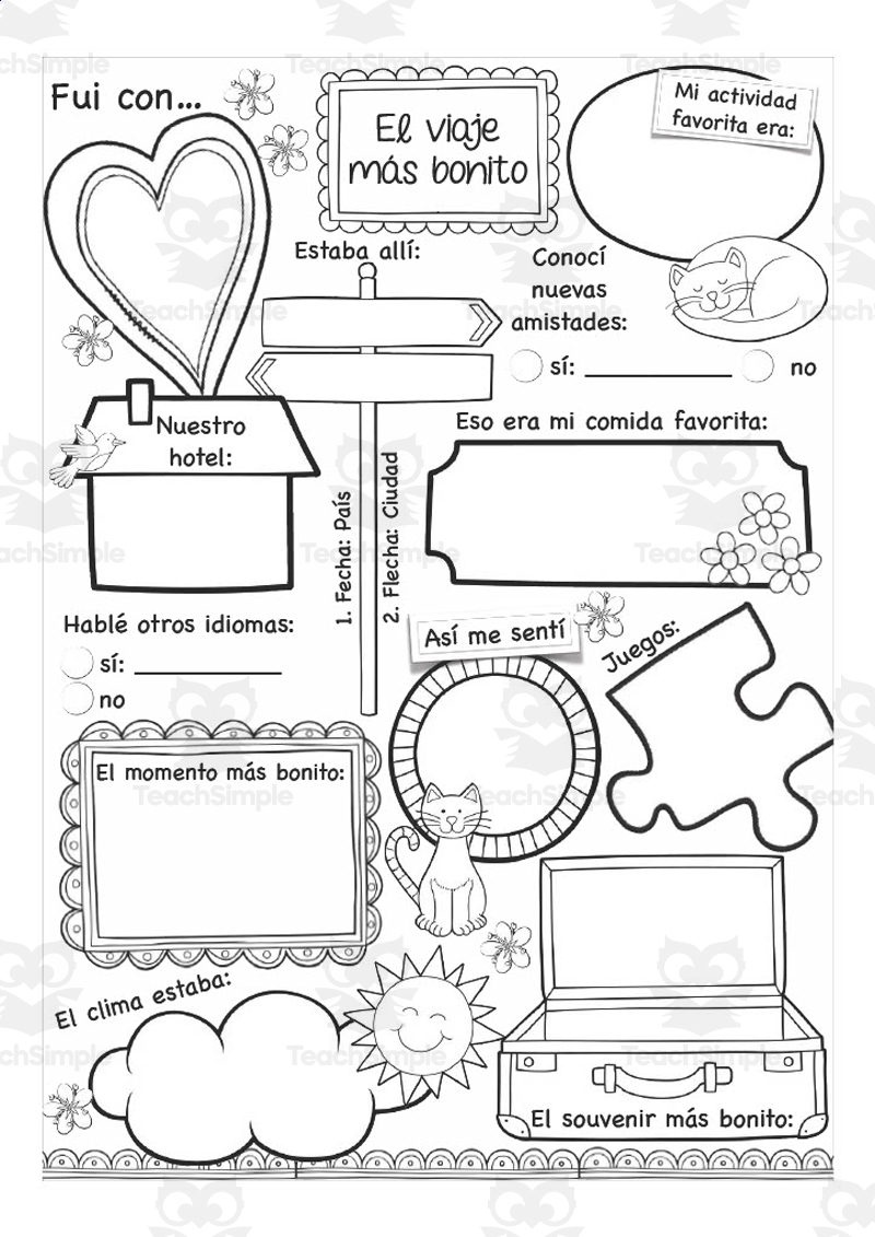 All About Me Worksheet In Spanish Printable