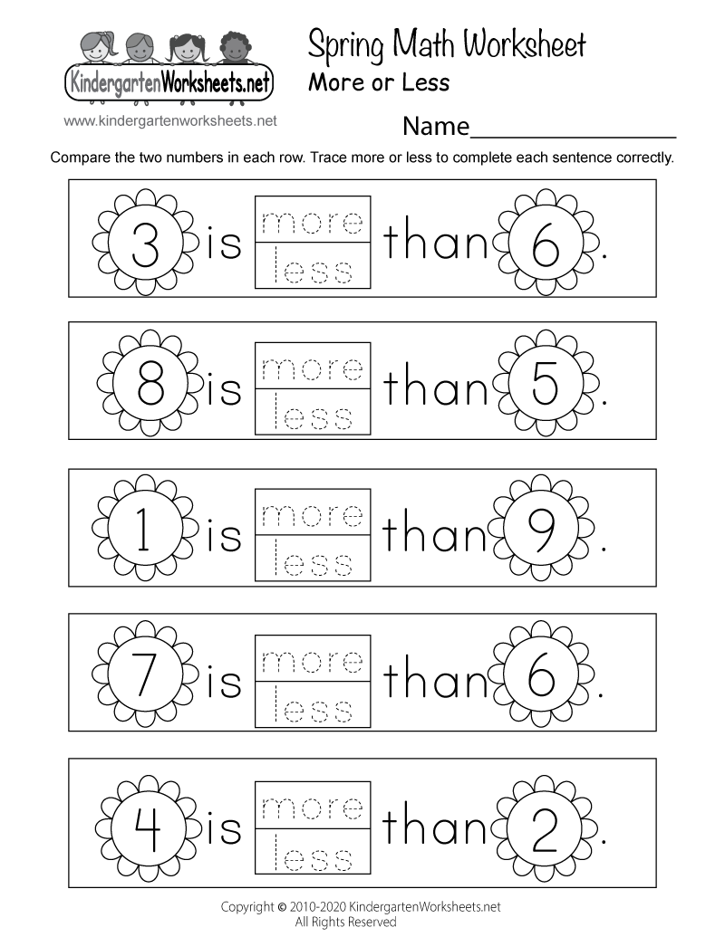 Free Printable Spring Worksheets For Kindergarten