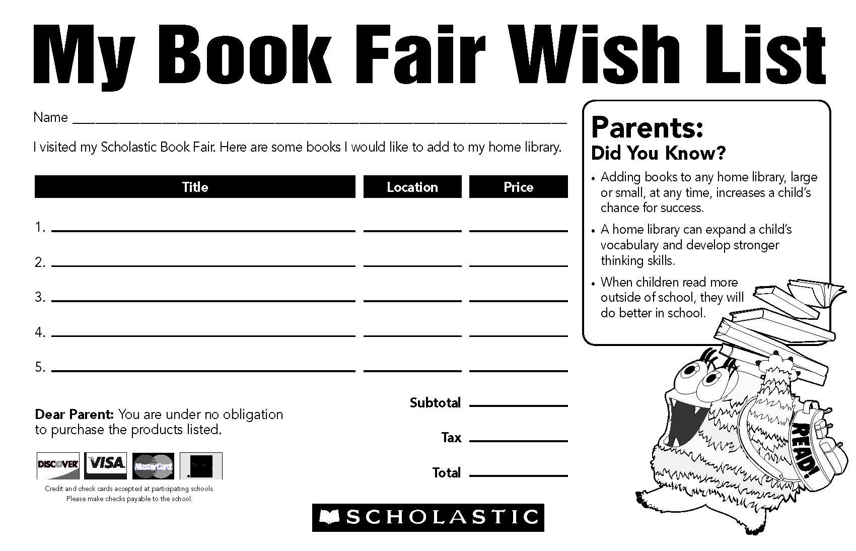 Sterling Public Schools BOOK FAIR 