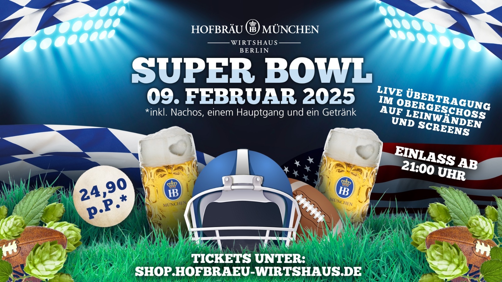 Super Bowl 2025 Berlin Hofbr u Wirtshaus