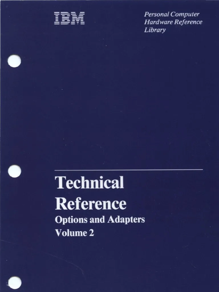Technical Reference Options And Adapters Volume 2 1of3 PDF 