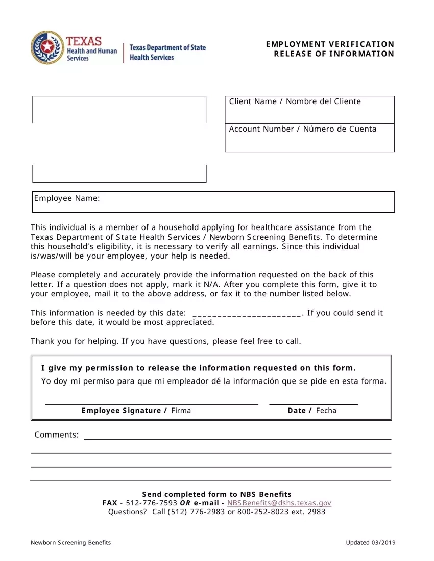 Texas Employment Verification Form H1028 PDF FormsPal
