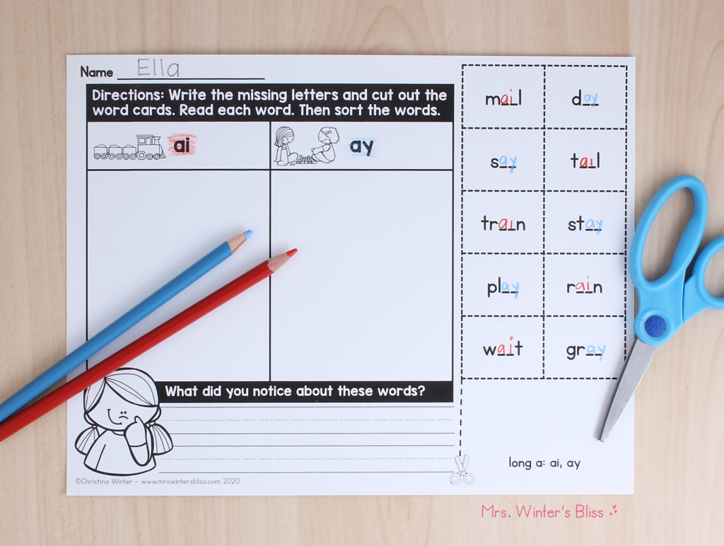 Free Printable Word Sorts