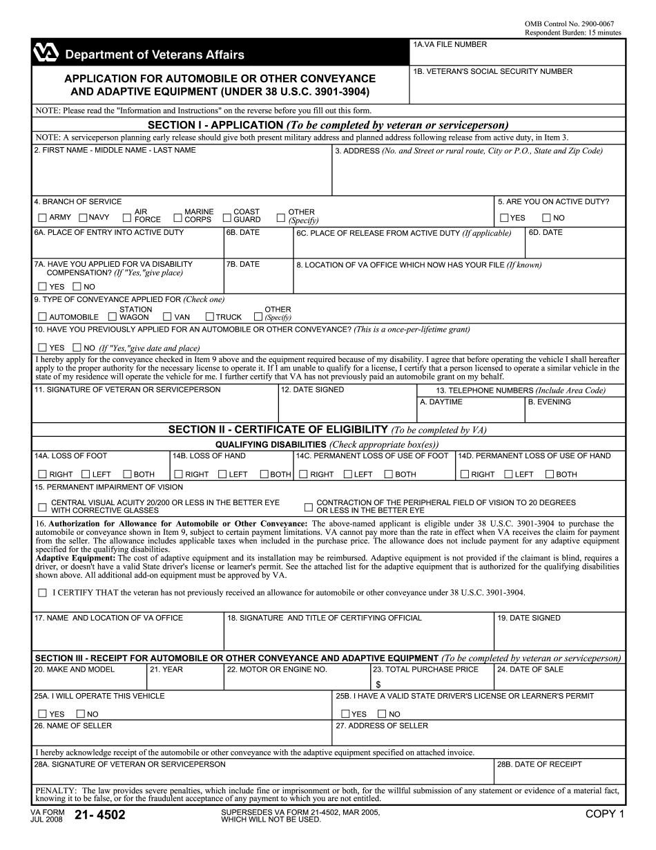 Va Printable Forms 21-0845