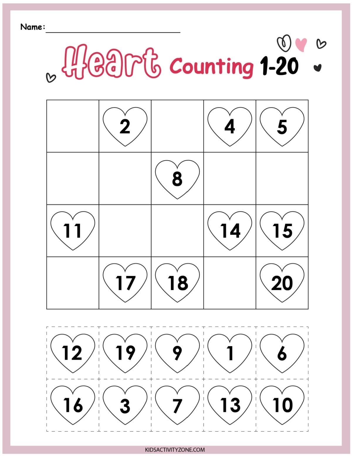 Valentine Printable Worksheets