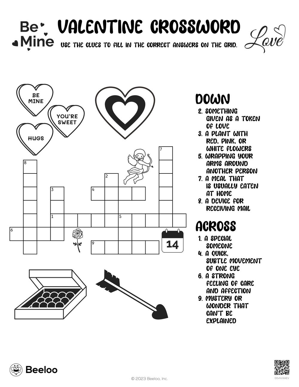 Free Printable Valentine Crossword Puzzles Printable