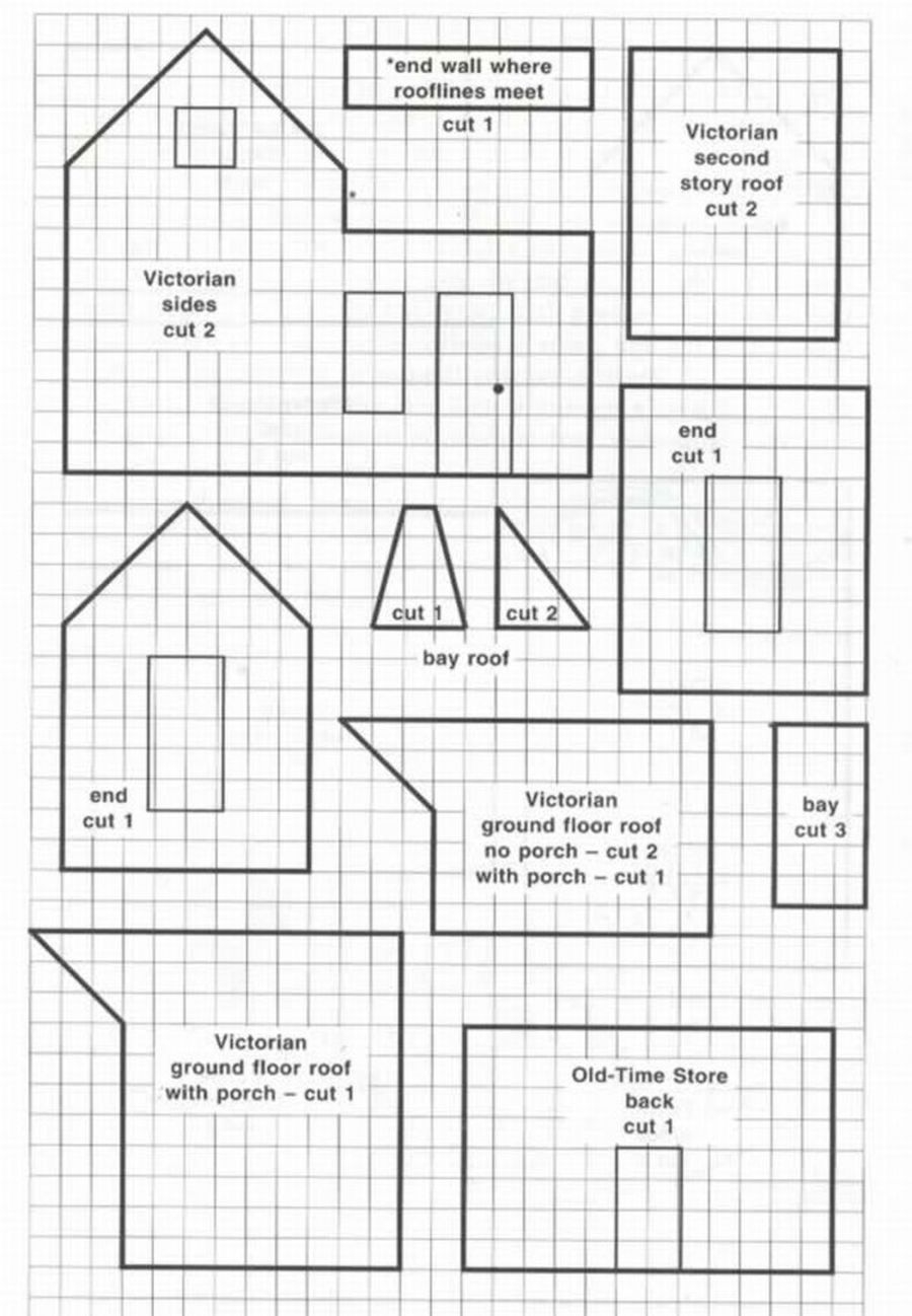 Two Story Printable Gingerbread House Template