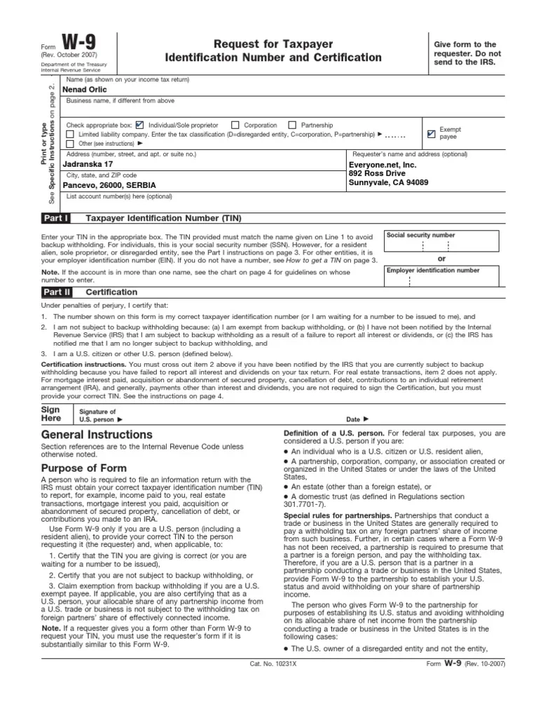 w 9 tax form pdf withholding tax social security number