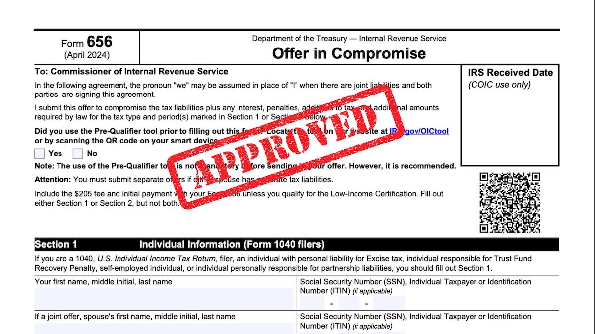Irs Form 656b Fillable