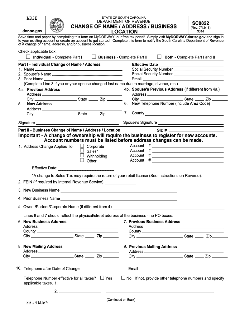 Irs Form Change Of Address 8822