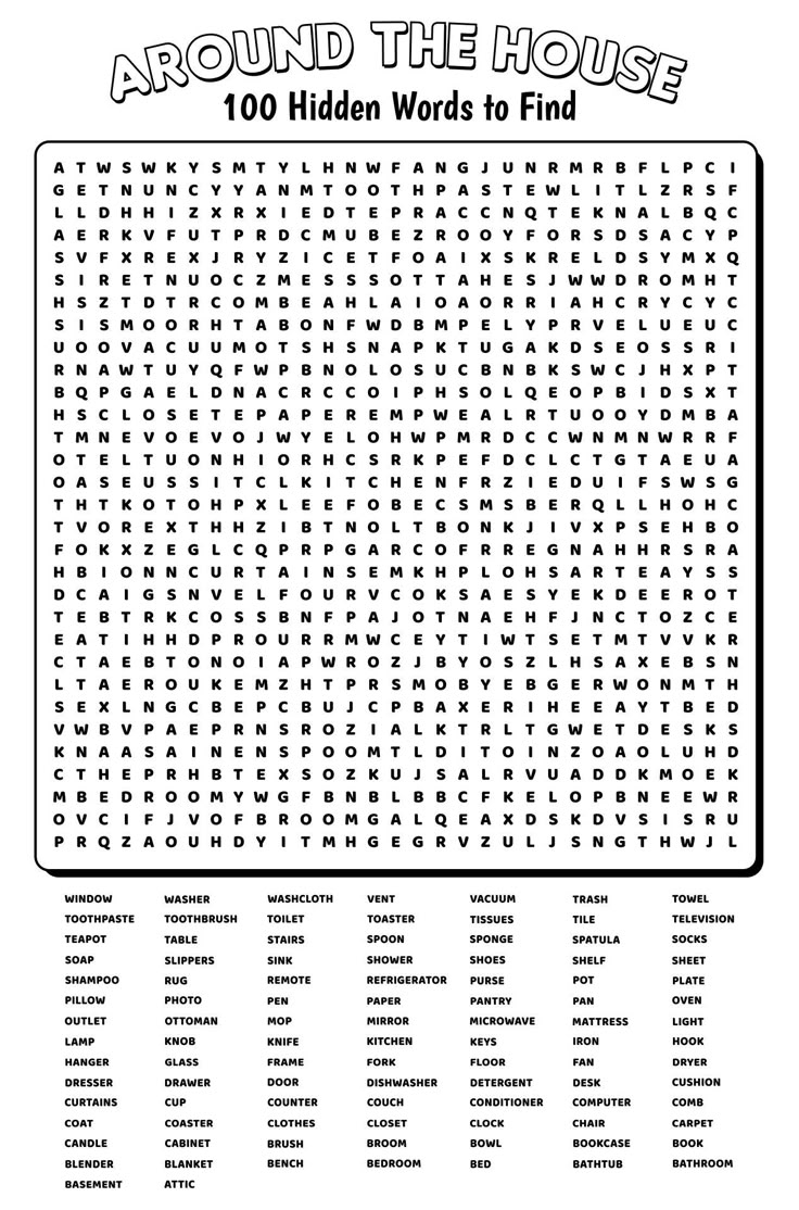 Free Printable Word Search Puzzles Pdf