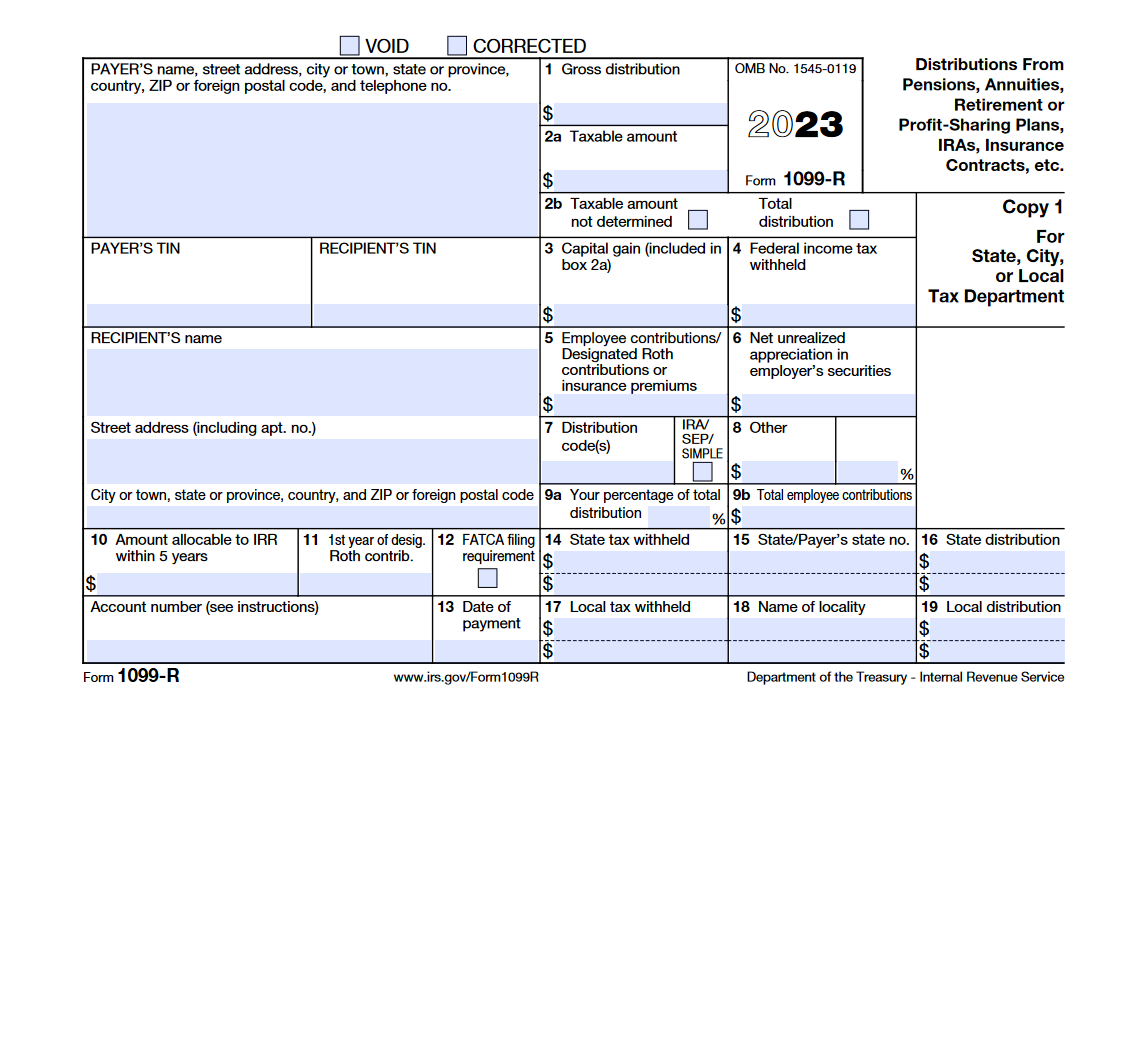 Tax Form 1099 R 2023