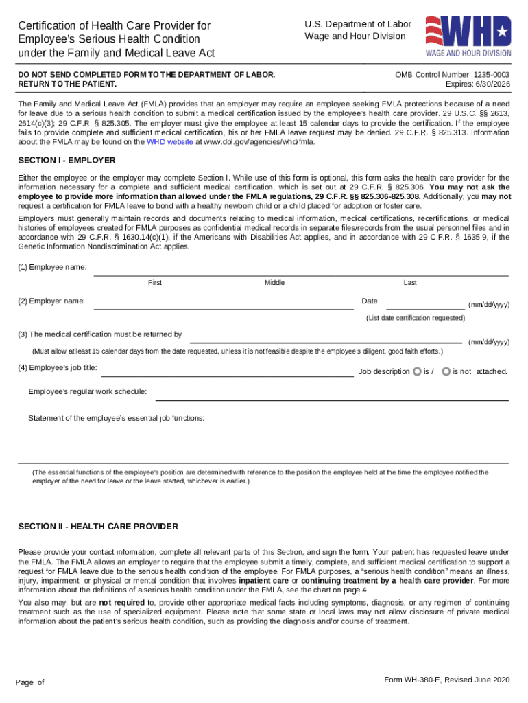 2020 2025 Form DoL WH 380 E Fill Online Printable Fillable 