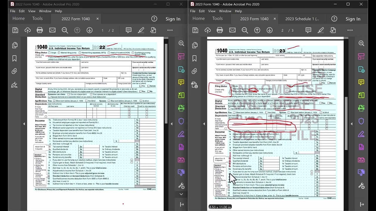 Irs Form 1040 Schedule 1 2023