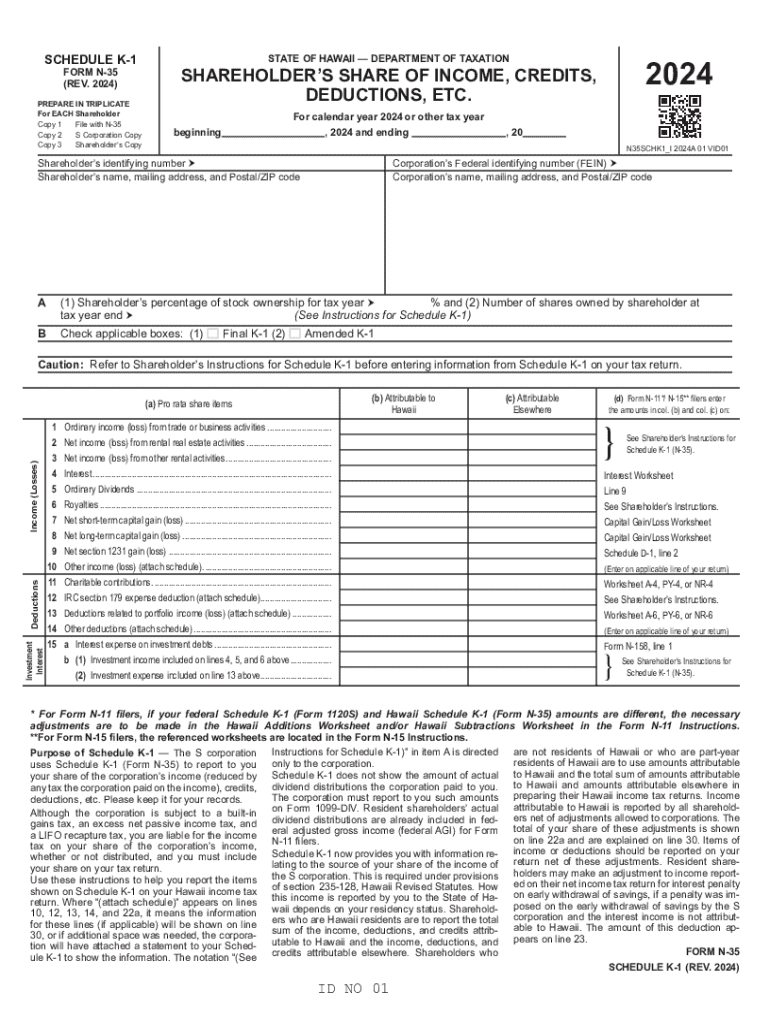 Printable K 1 Form 2024