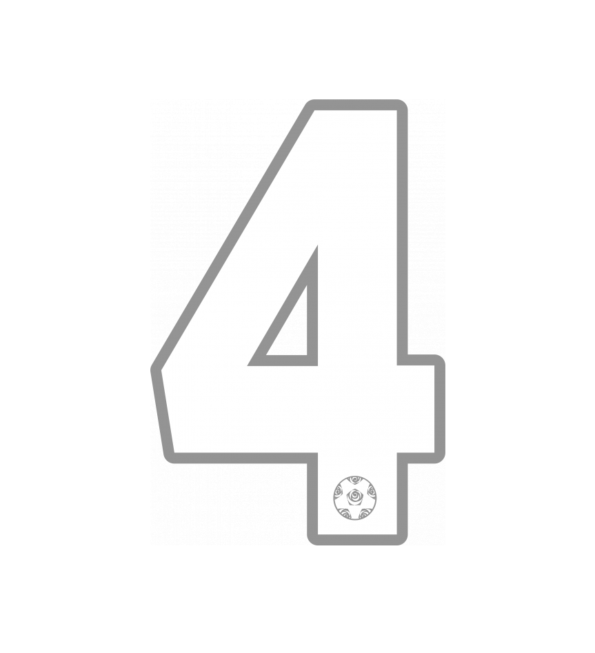 Number 4 Printable Template
