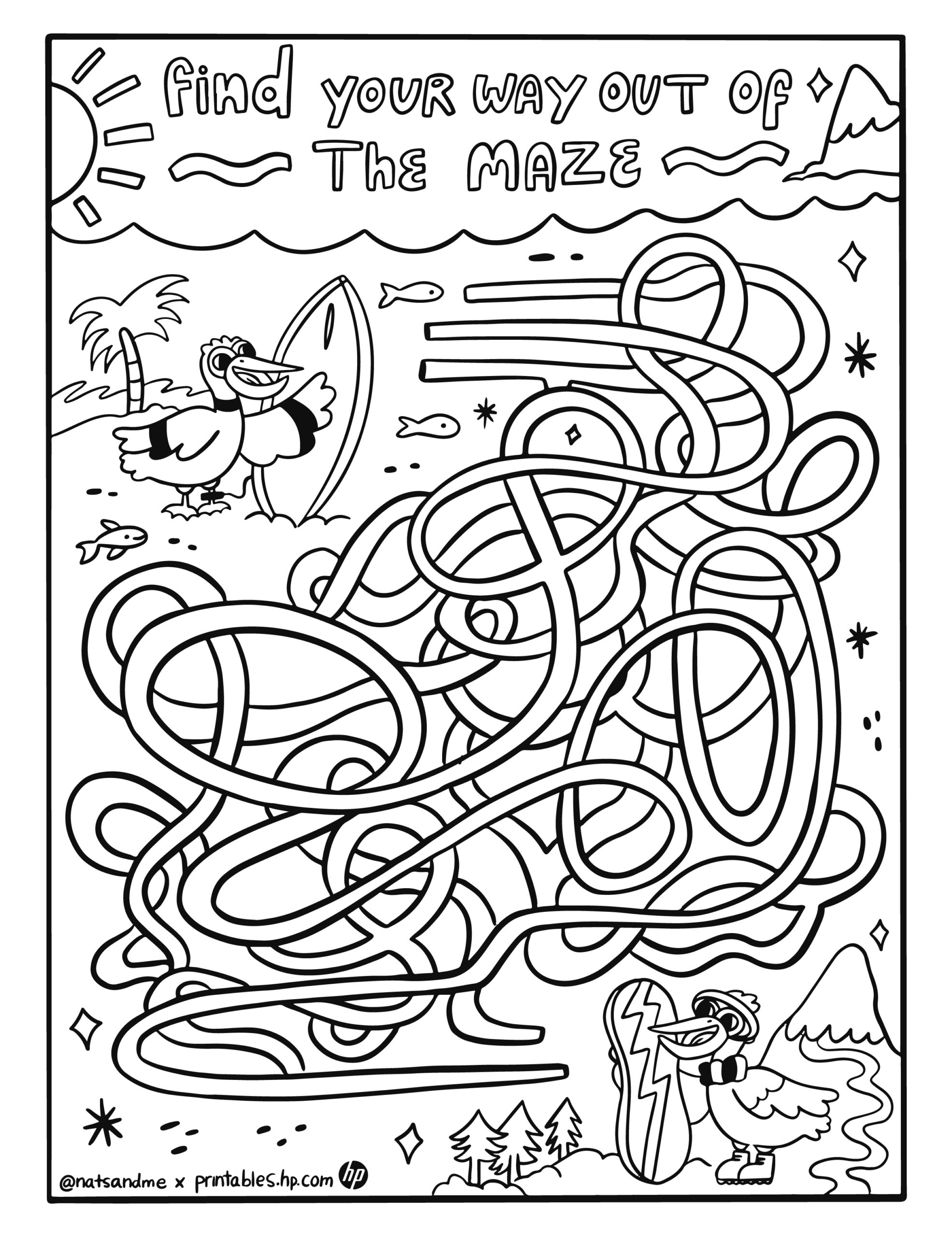 Back To School Sierra Maze Printables Free Coloring Pages 