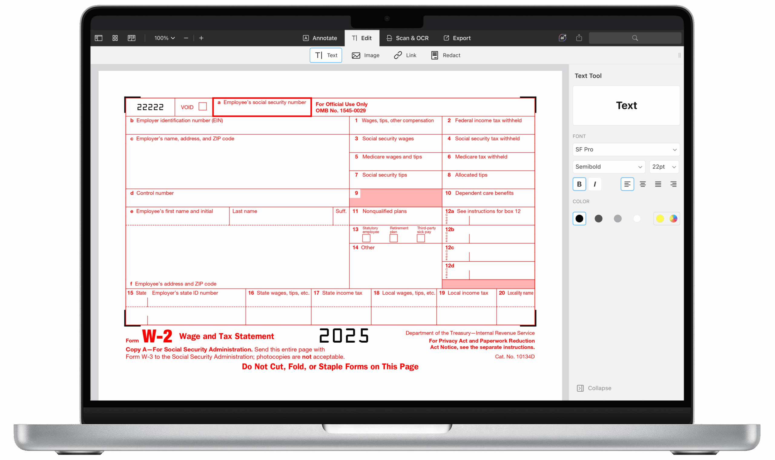 C mo Rellenar Formulario W2 Del IRS PDF 2024 2025 PDF Expert