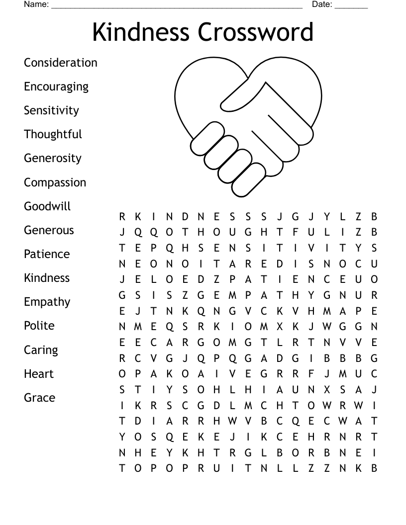Caring Word Search WordMint
