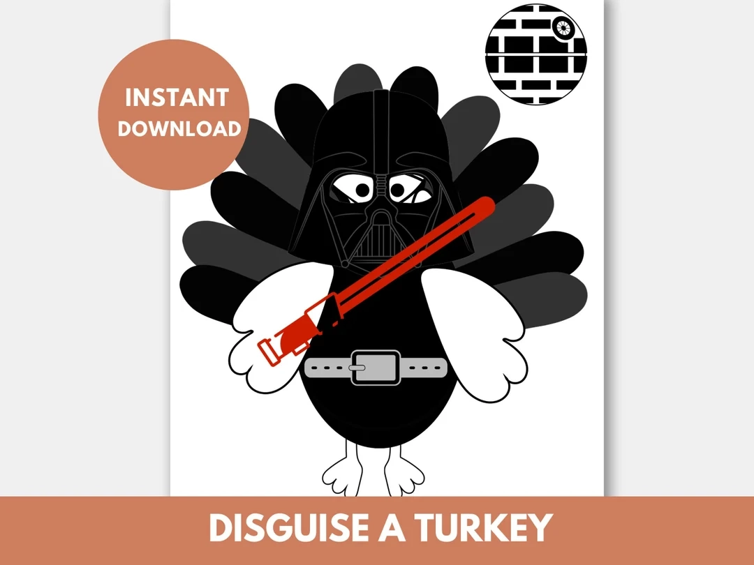 Darth Vader Turkey Disguise Template Printable Disguise A Turkey 