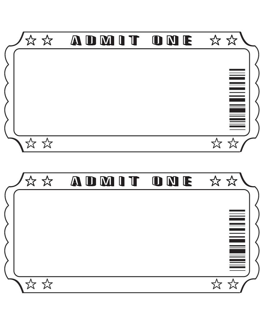 Printable Blank Ticket Template