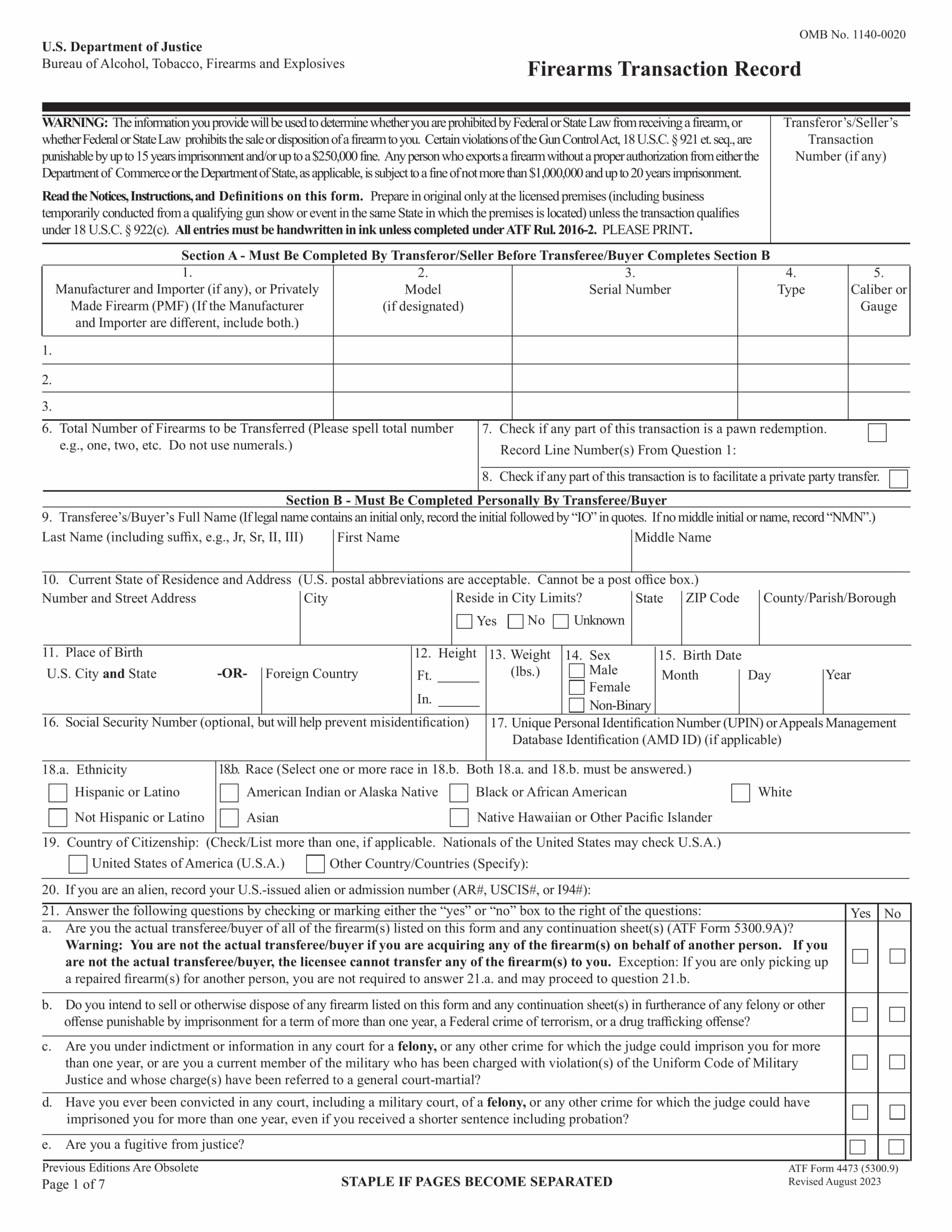 Printable Form Ds-11