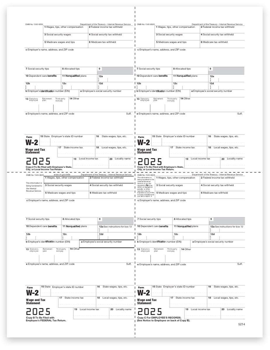 Employer W2 Tax Forms Copies 1 amp D 4up V1 DiscountTaxForms