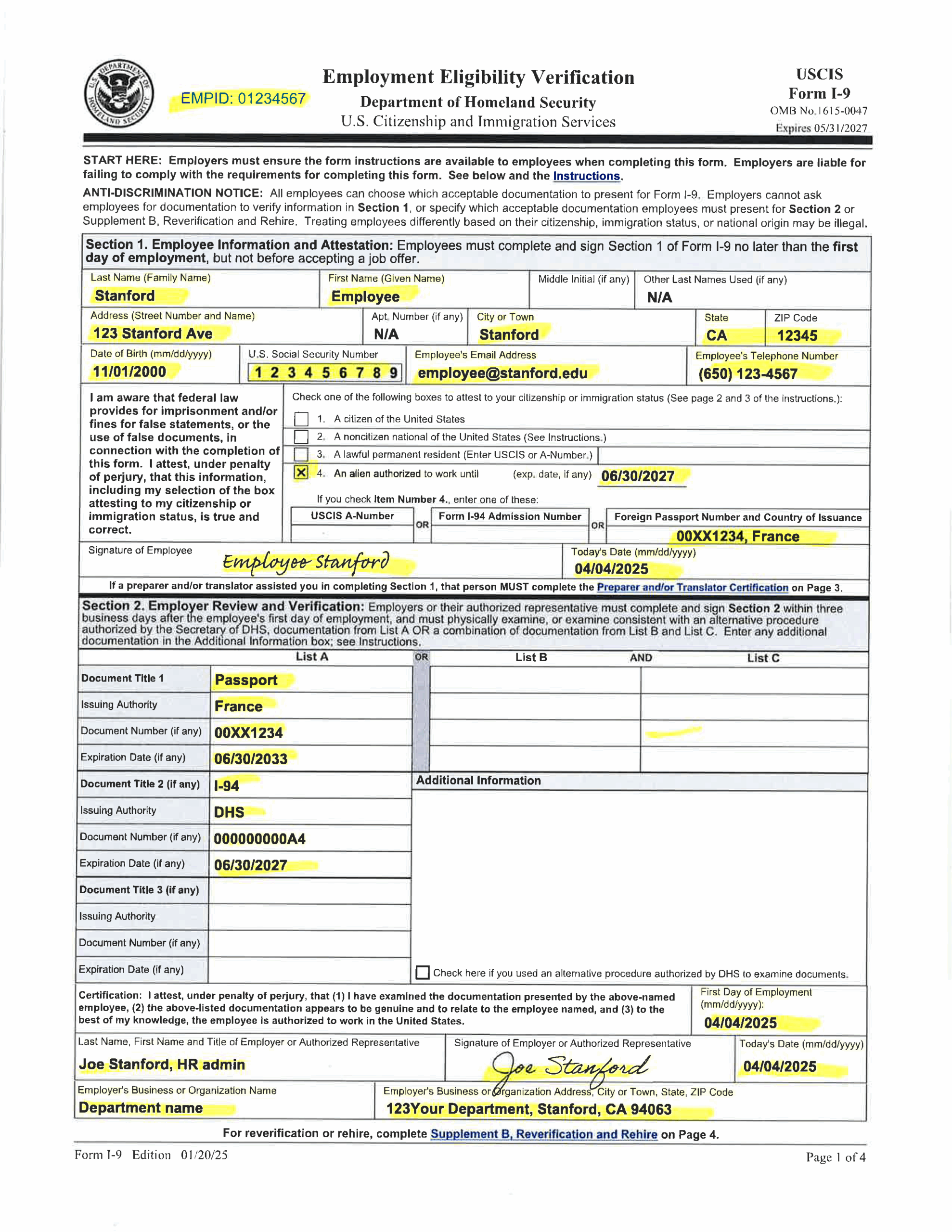 Irs Form I-9