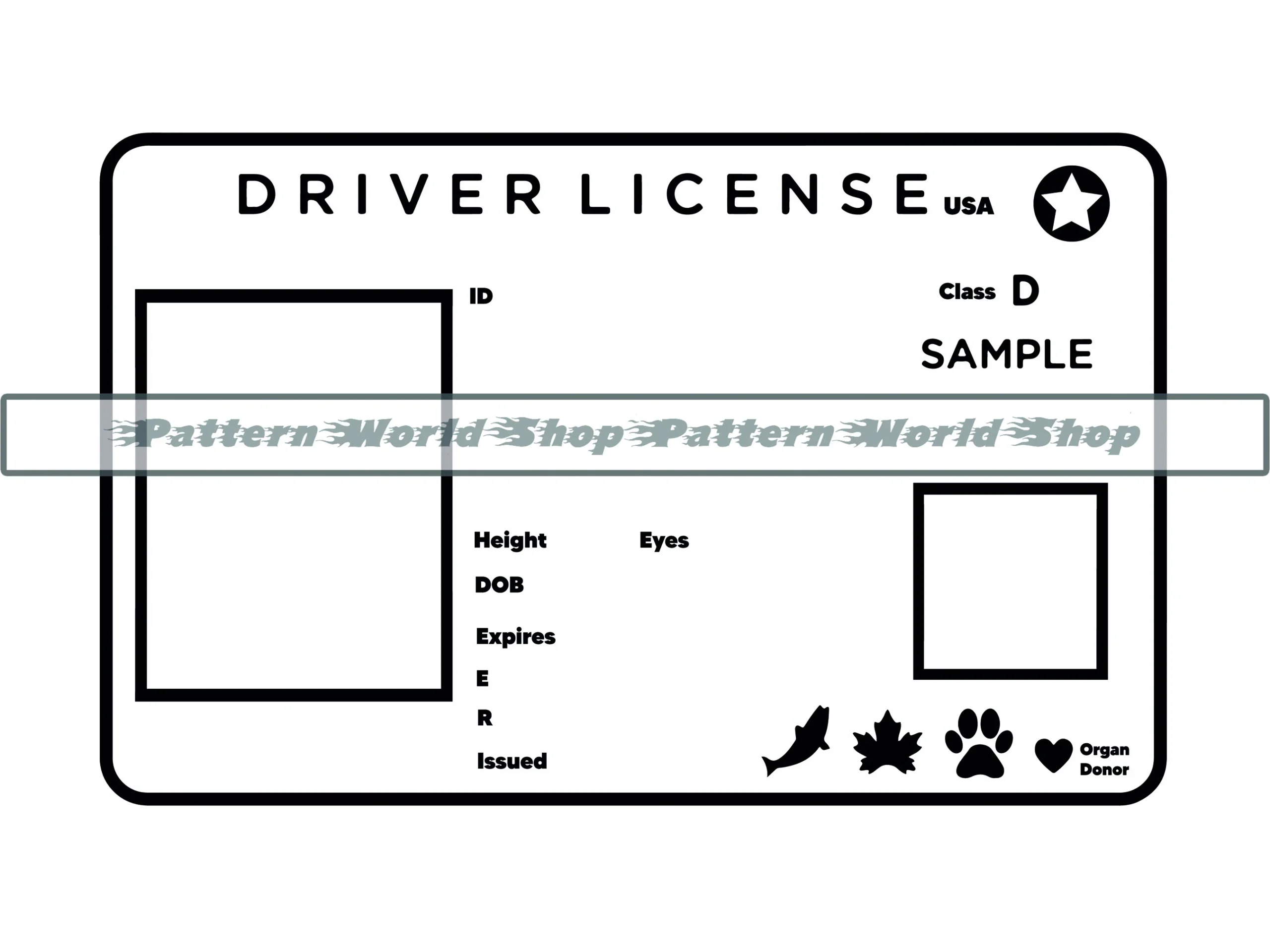 F hrerschein Vorlage SVG F hrerschein SVG Ausweis SVG Clipart 