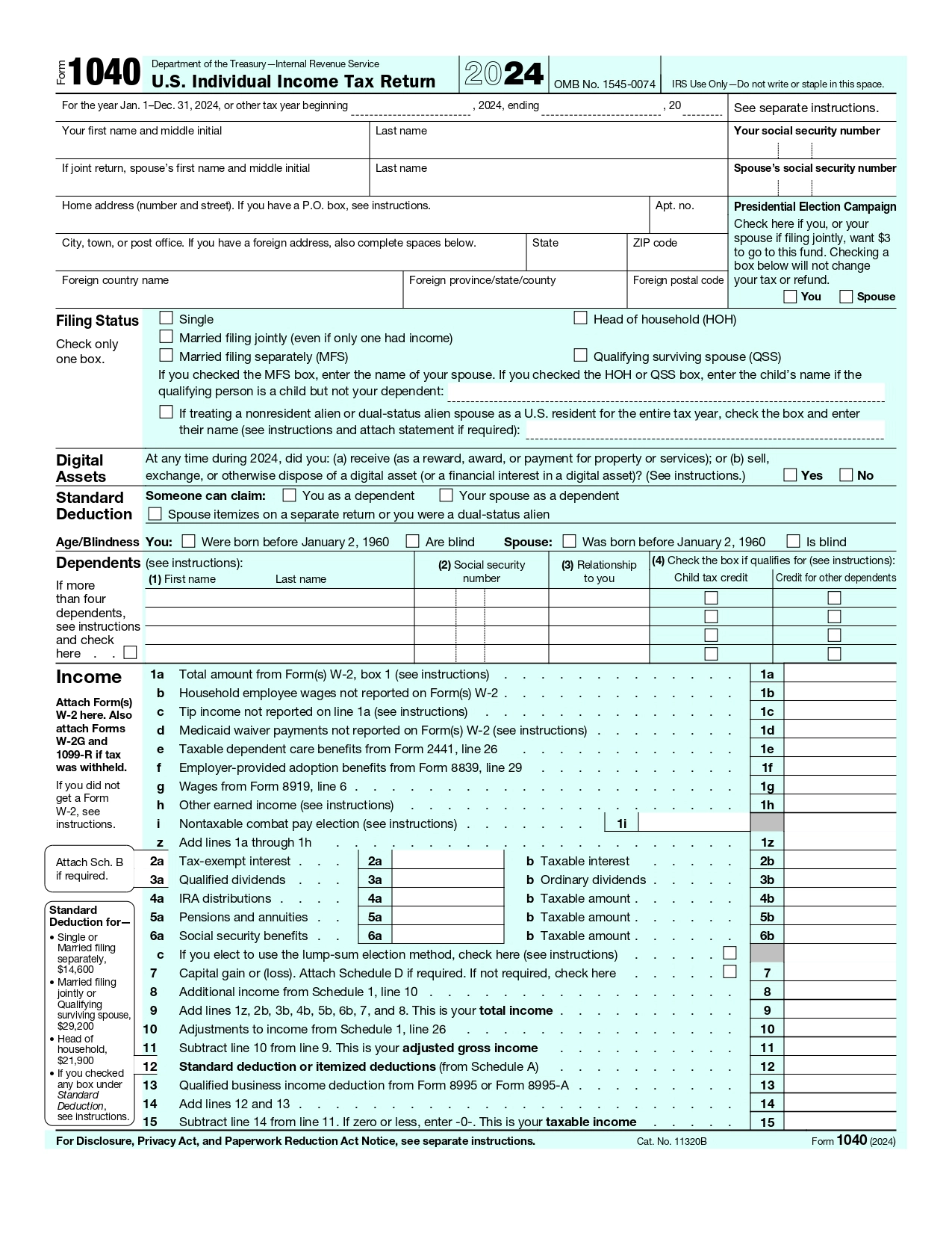 Form 2024 1040 Es
