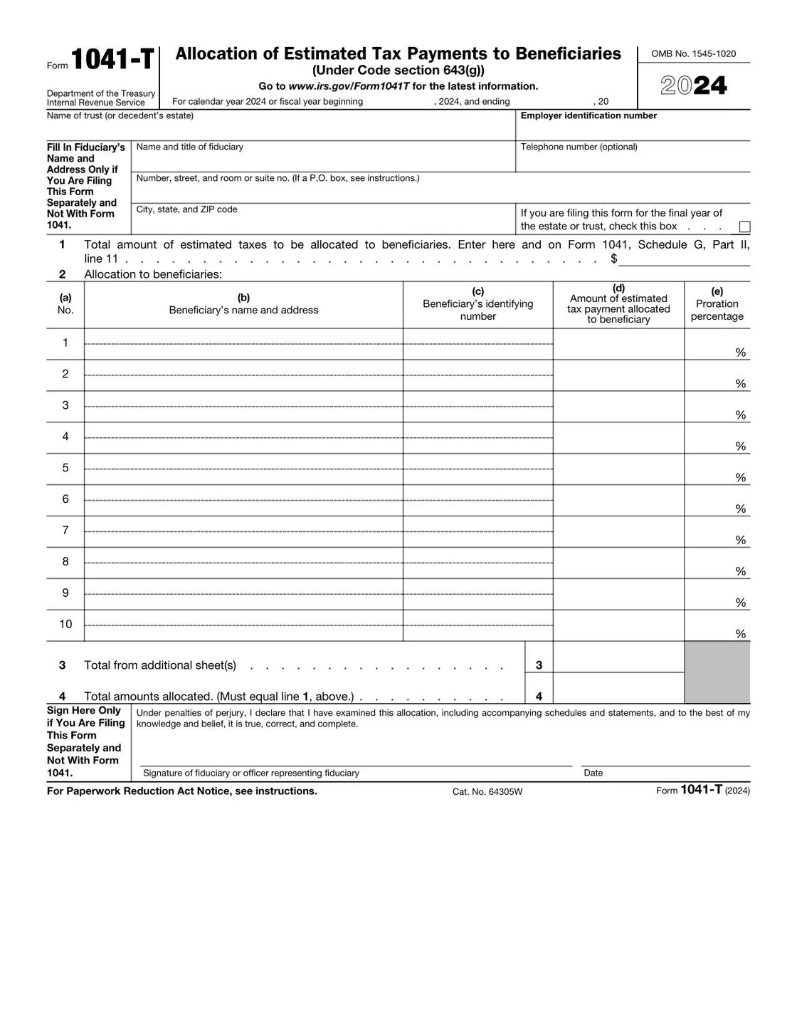 Irs Form 1041 Schedule K-1 2024