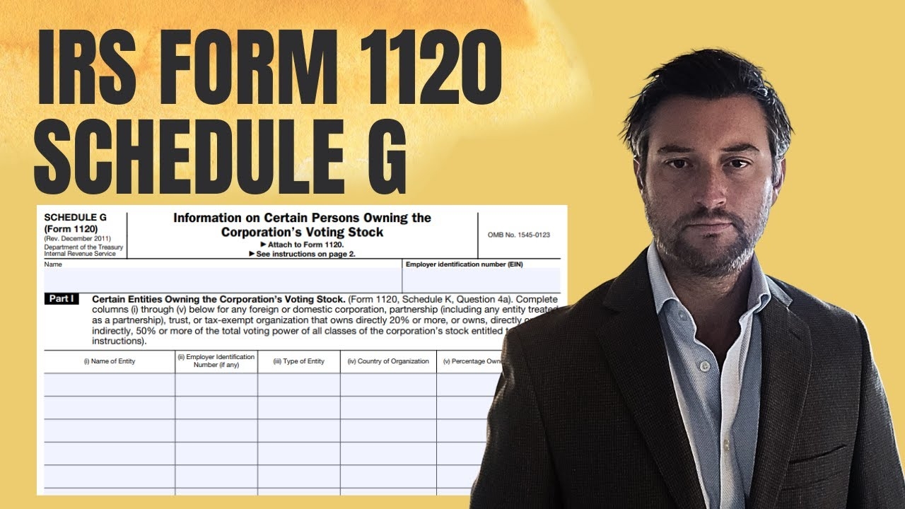 Form 1120 Schedule G Persons Owning Corporation Stock