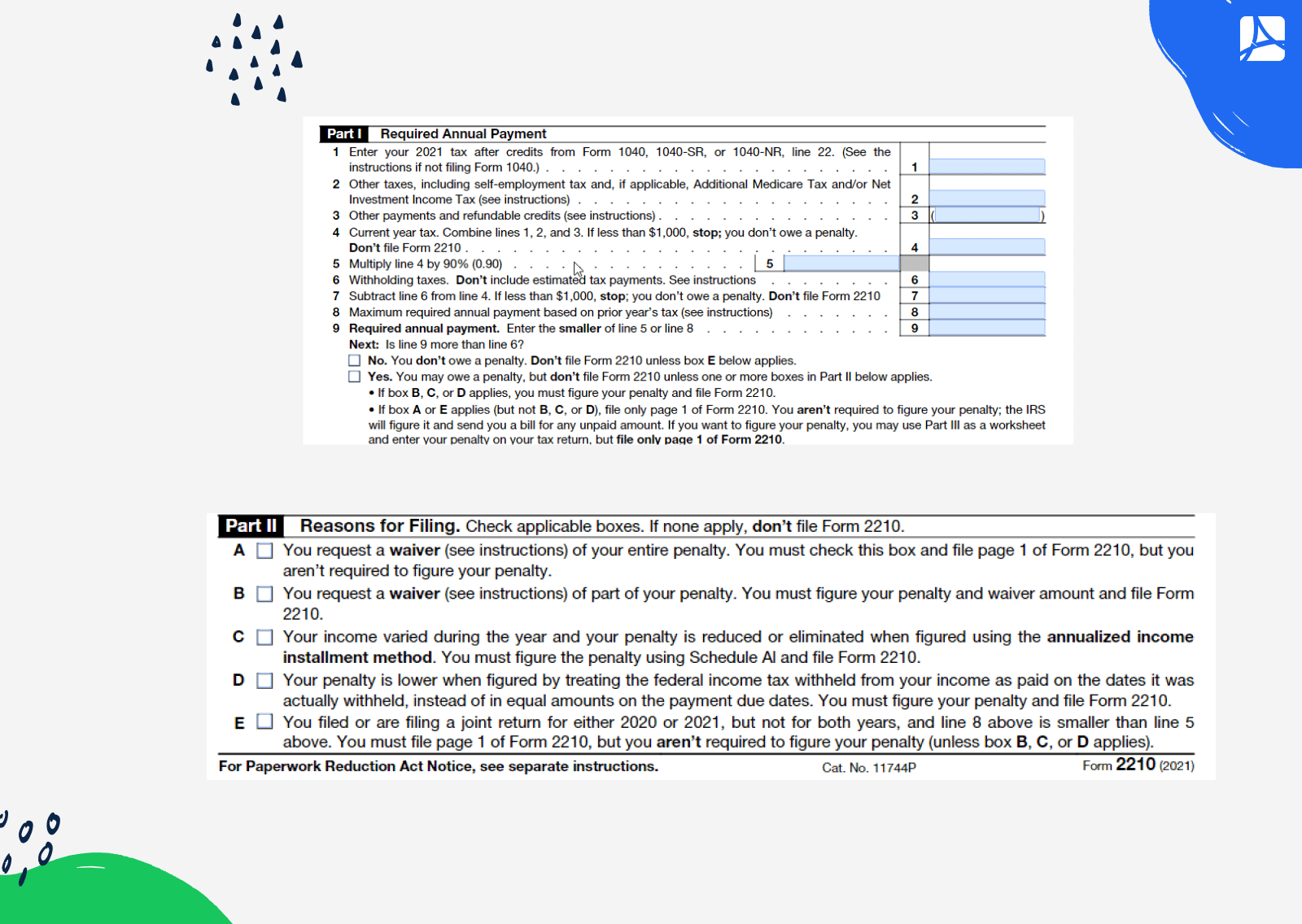 Irs Form 2210 Line 8