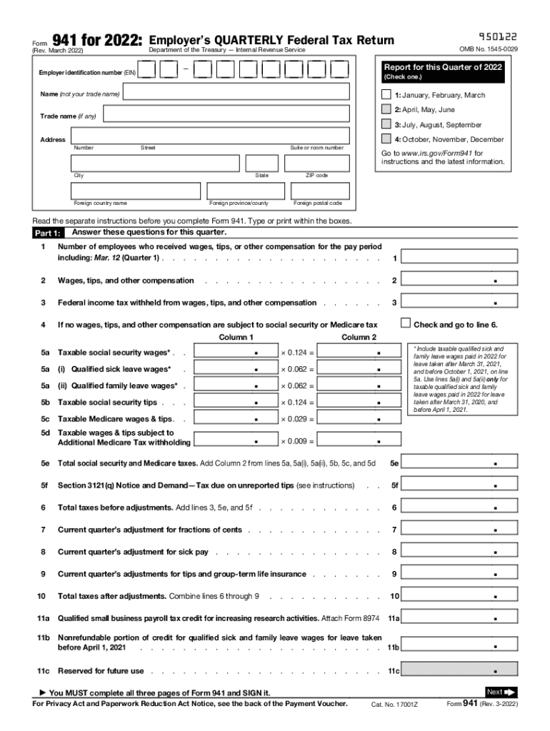 941 Form 2022 Schedule B Fillable
