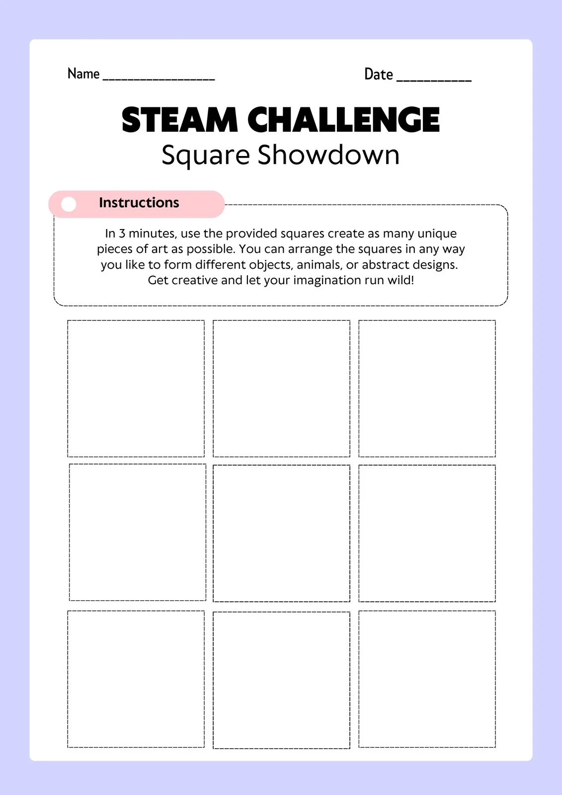 Free Custom Printable Art Worksheet Templates Canva