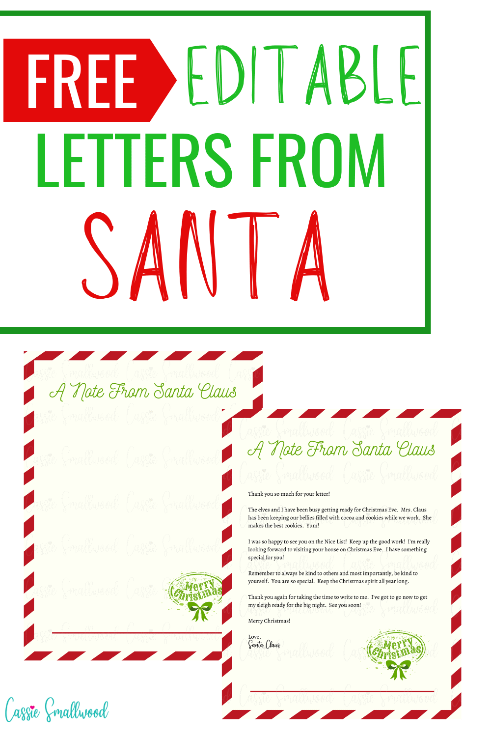 Template Letter From Santa Printable