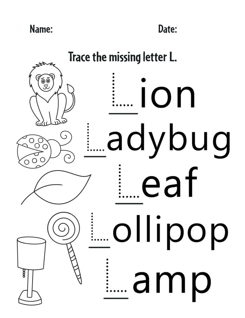 Free Printable Letter L Worksheets Preschool