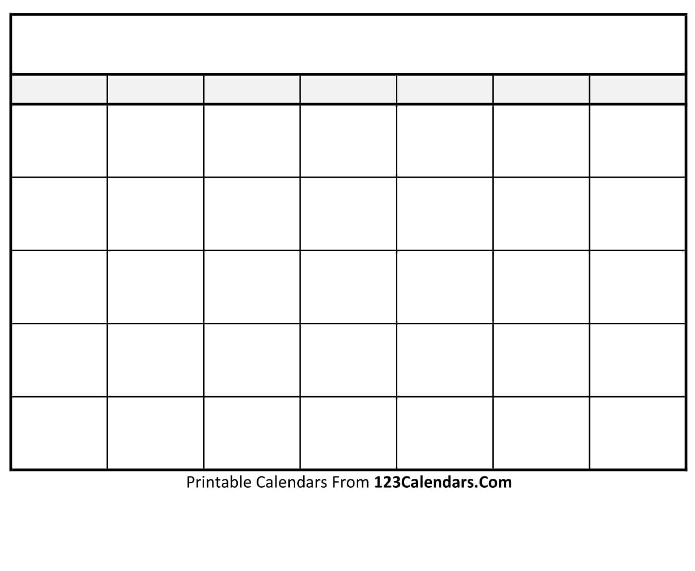 Free Printable Calendar Blank Monthly