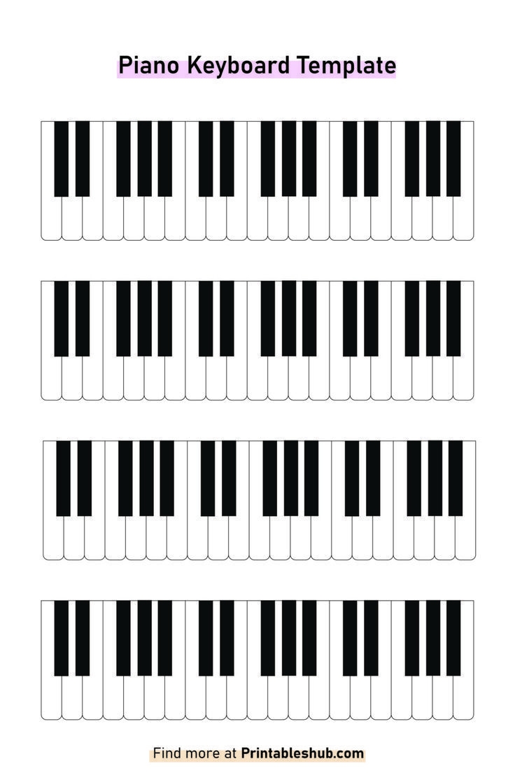 Keyboard Template Printable