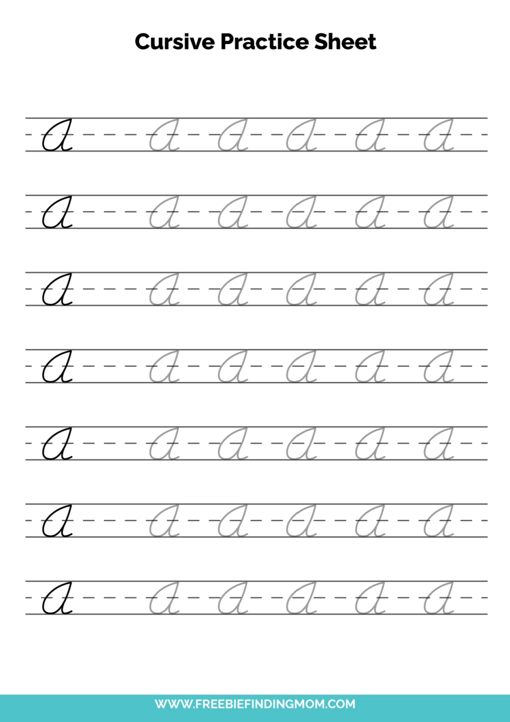 Free Cursive Worksheets Printable For Kids