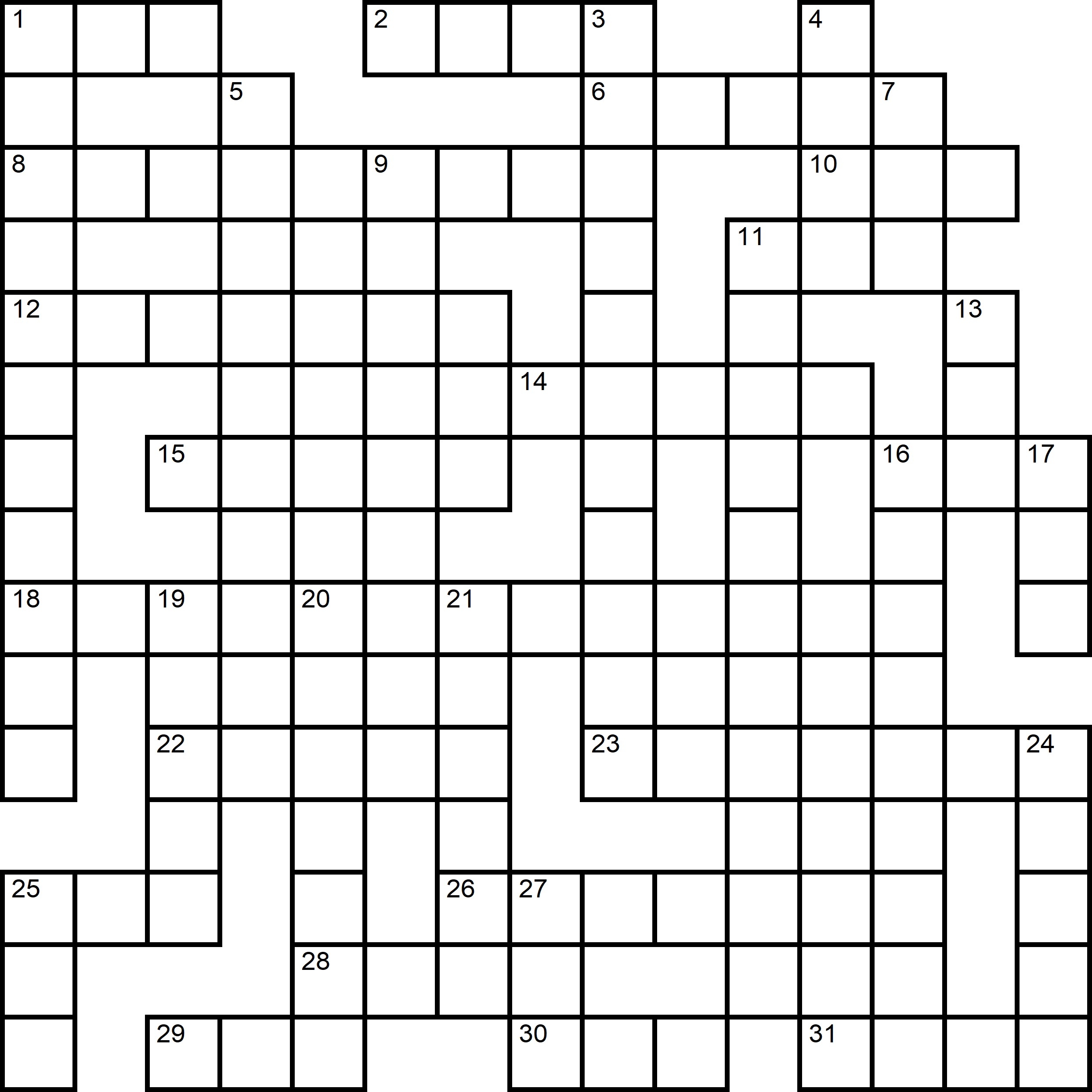 Easy Free Printable Crossword Puzzles