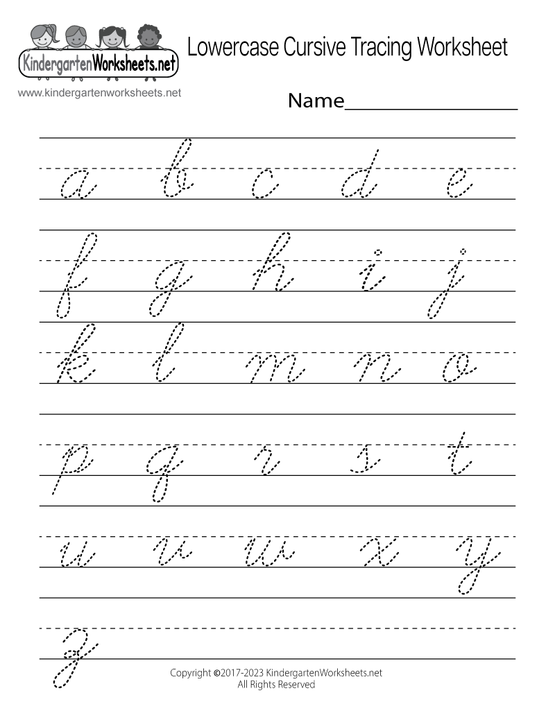 Free Printable Cursive Name Tracing Worksheet