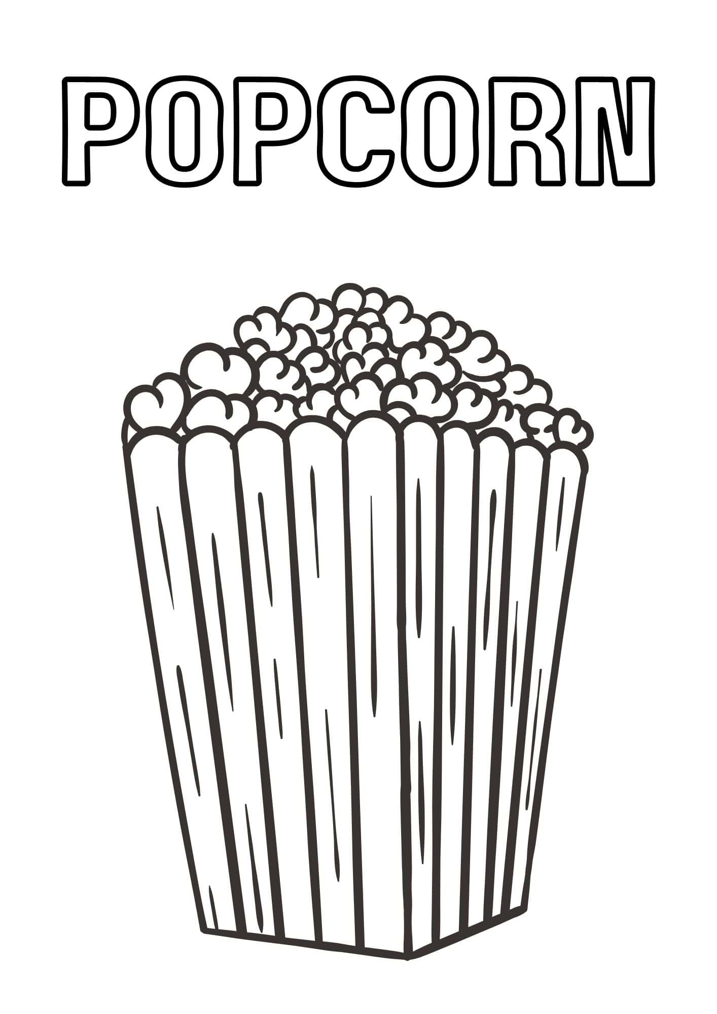 Printable Popcorn Template