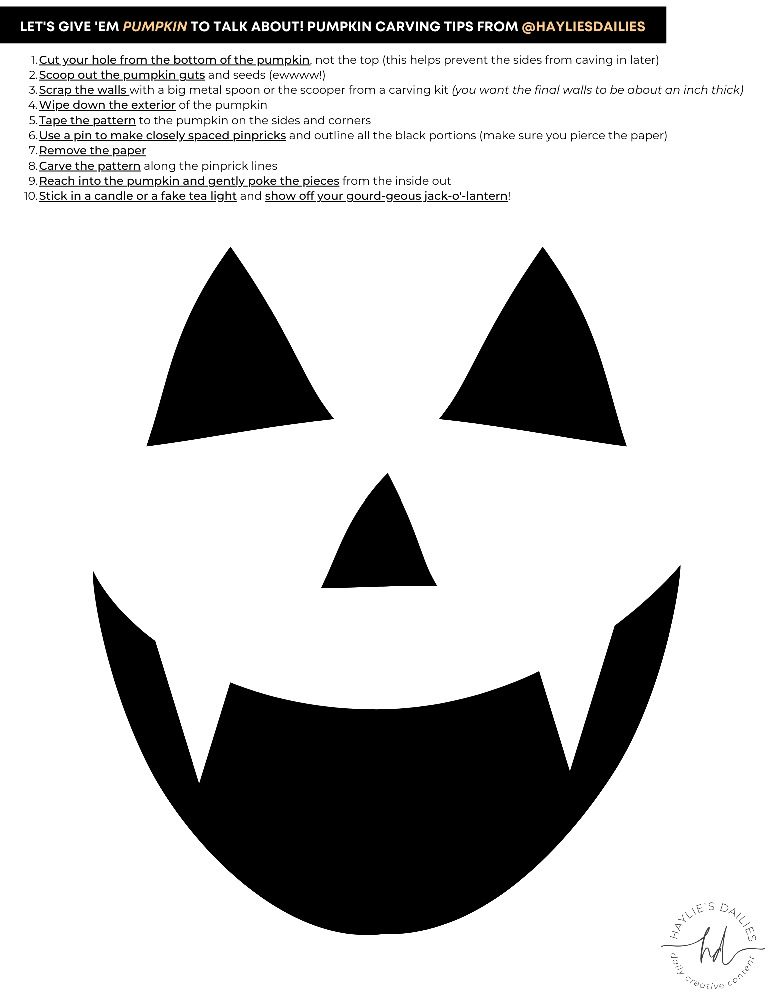 Pumpkin Faces Printable Templates