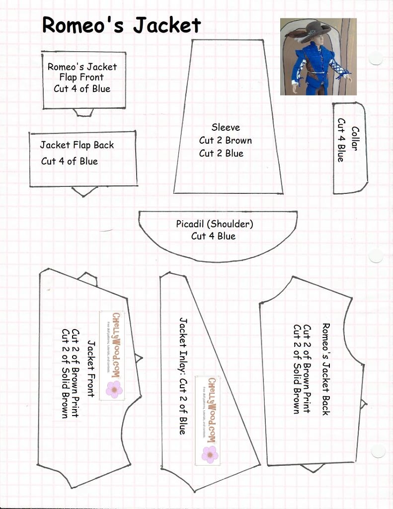 Free Printable Sewing Pattern For Romeo Jacket RomeoJuliet 