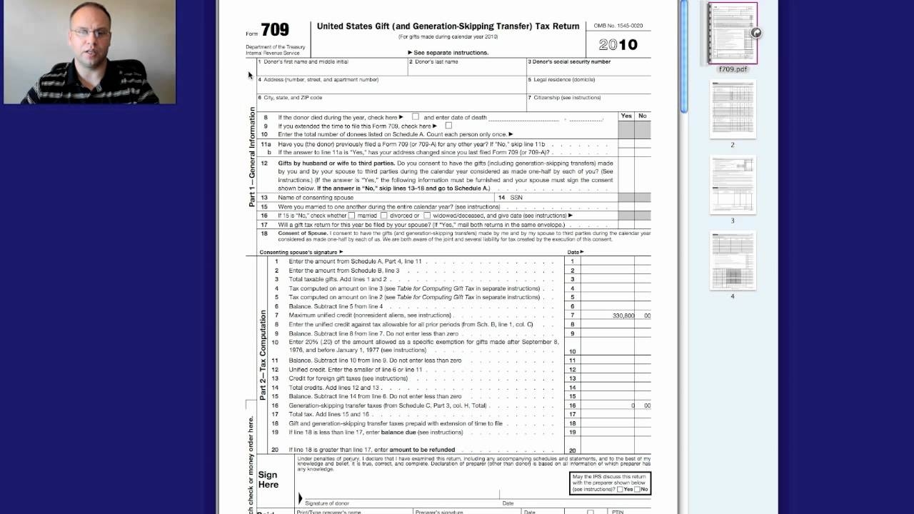Irs Form 709 Example Filled In