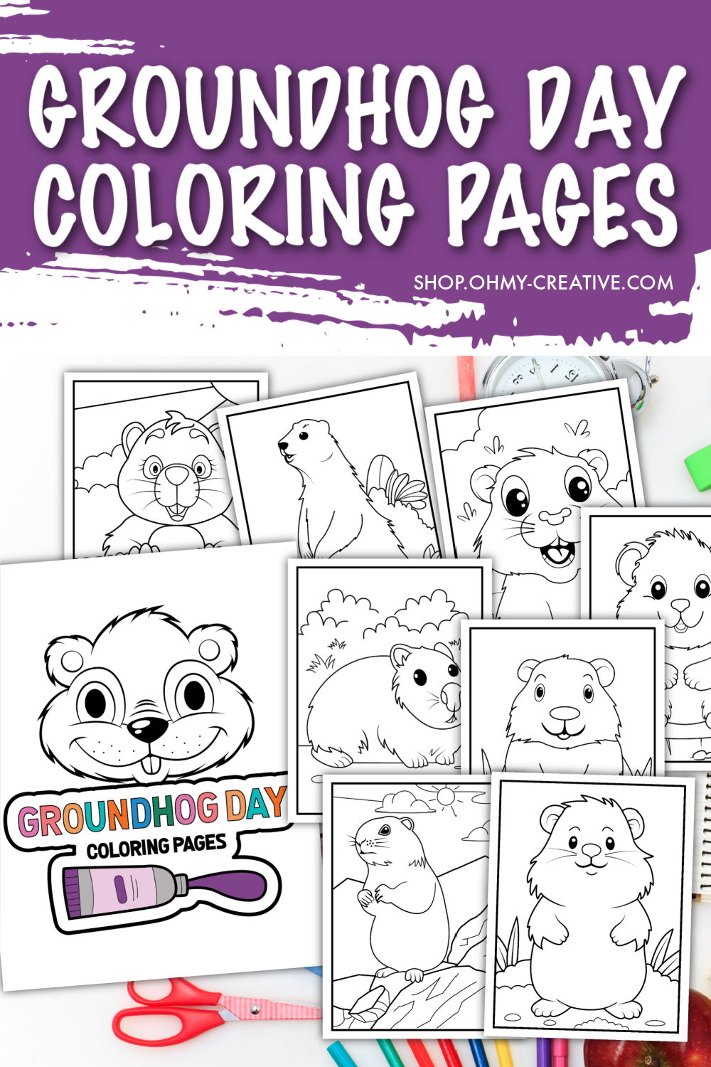 Groundhog Day Coloring Pages Oh My Creative